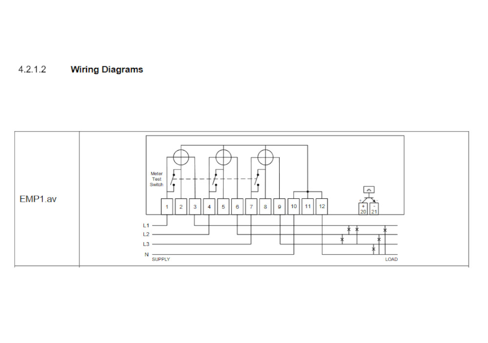 Emlite 3-Phase generation meter EMP 100A (1000 pulse/kWh) - Image 4