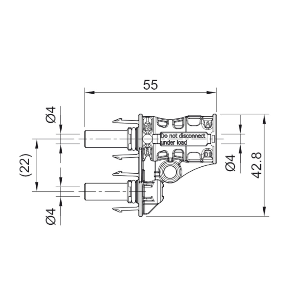 Staubli MC4-Evo 2 Female Branch Connector (4-6mm²) - Image 4