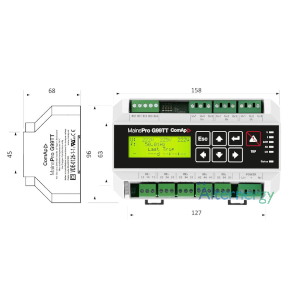 ComAp Mains Protection Relay, ComAp MainsPro G99 | Alternergy