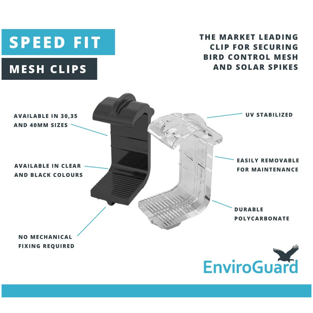 EnviroGuard Solar Panel Speed Clip 30mm (Pack of 150) - Black - Image 4