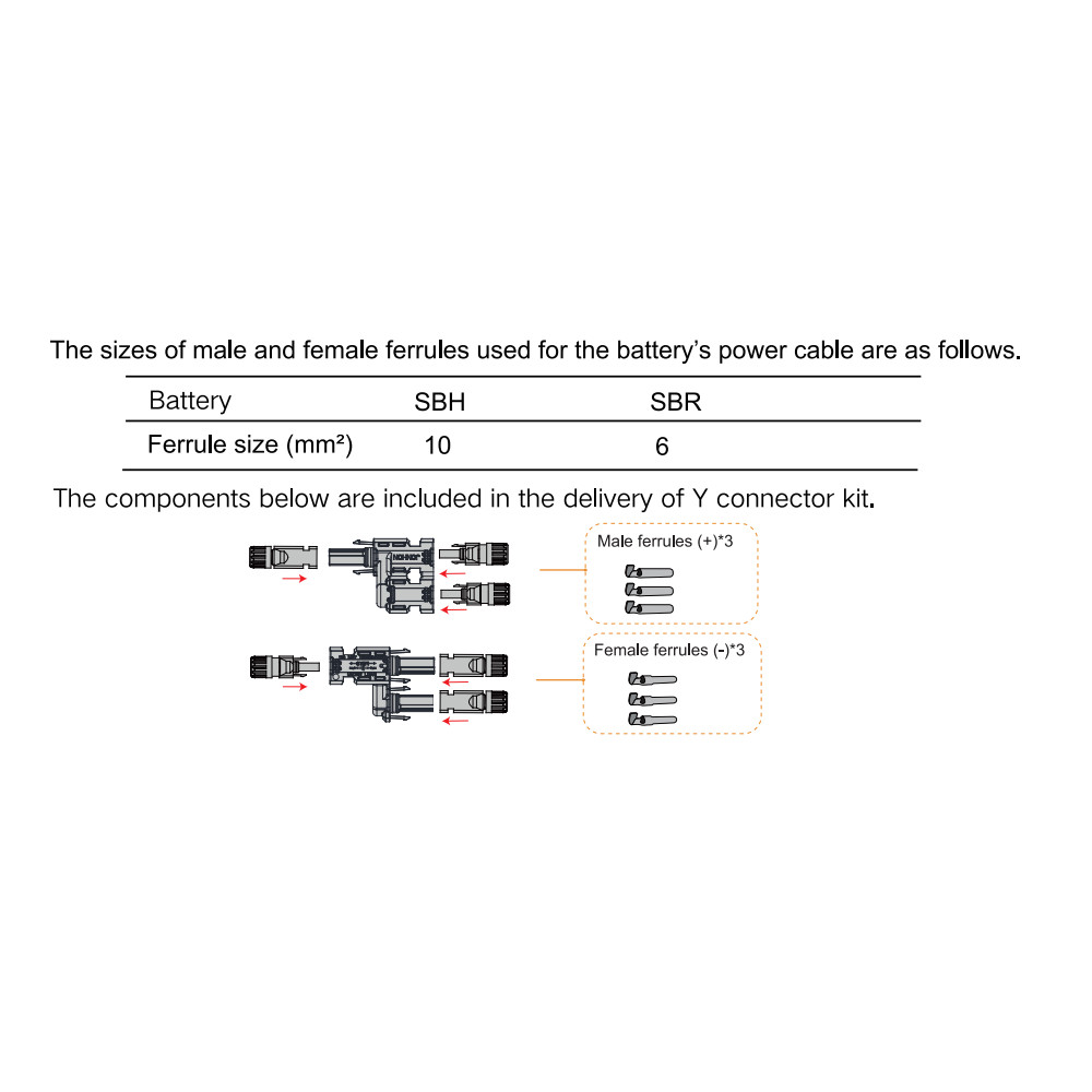 Sungrow Y Connector (40 sets) for paralleling SBH /SBR Batteries - Image 4