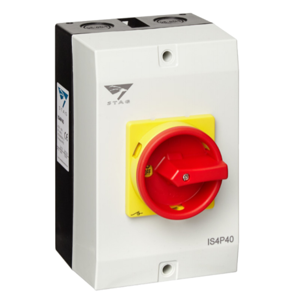 [IMO - IS4P20] IMO Stag 20A AC Isolator - 4 Pole IP65 Enclosed
