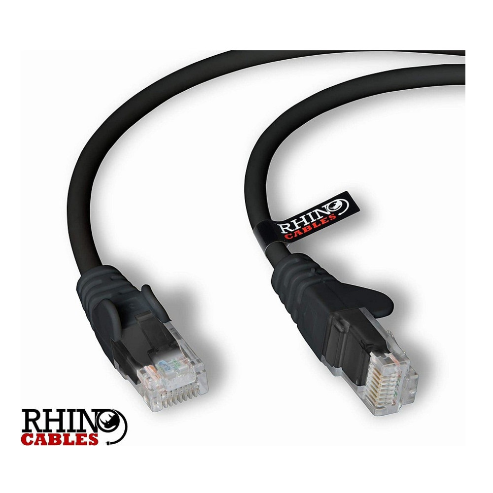[Rhino Cat6 Black Cable 2m] Rhino Black Cat6 Network Cables - 2m Cable