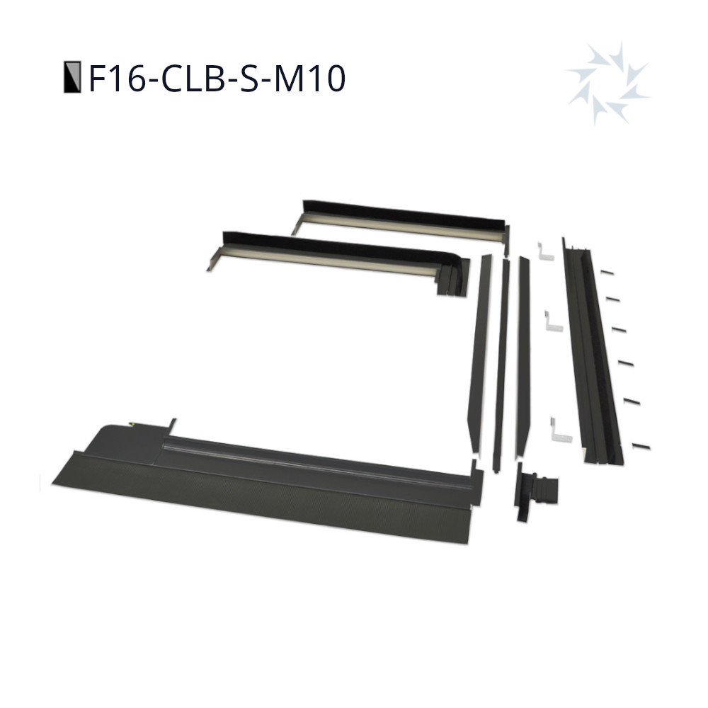 [F16-CLB-S-M10] Viridian Clearline Fusion M10 portrait corner conversion kit, Left Bottom Corner (Left Panel)