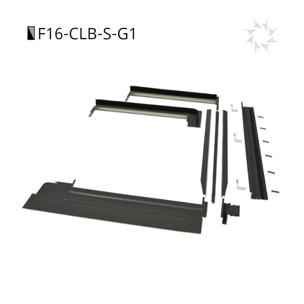[F16-CLB-S-G1] Viridian Clearline Fusion G1 portrait corner conversion kit, left bottom corner (Left Panel)