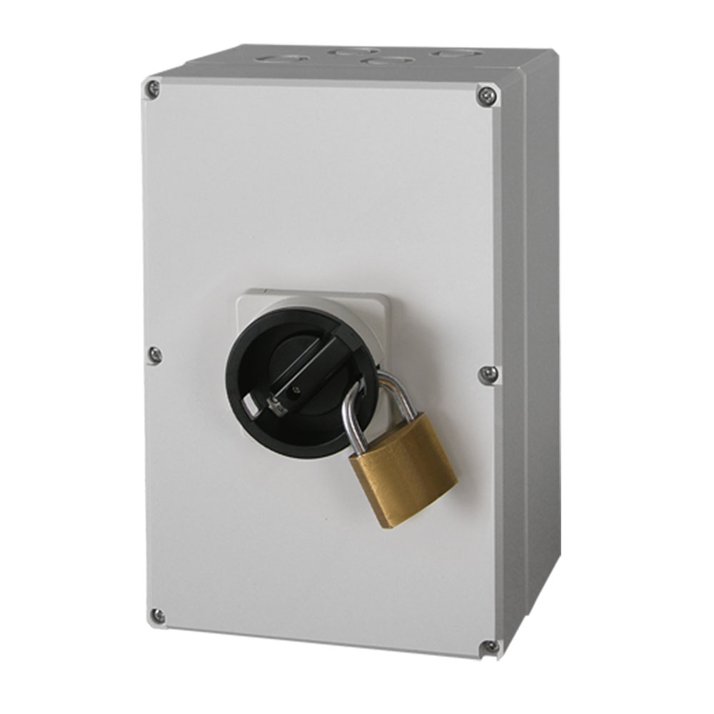 [SI55-PEL64R-8-4S2] IMO 55A DC Isolator Nema 4X - 8 Pole (Four Strings) IP67 Enclosed, 800 VDC, Special Handle
