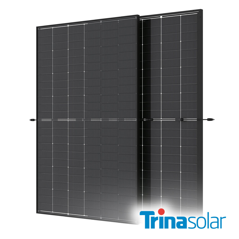 Trina Solar 445W Vertex S+ N-Type TOPCon Bifacial, Dual Glass, Black Frame