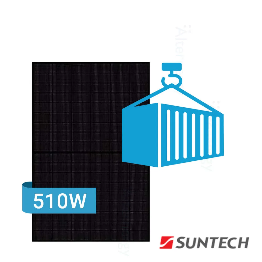 Suntech 510W Black Pro N-Type TOPCon Monofacial, Dual Glass, Full Black Panel - Full Container