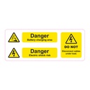 Battery Hazard label Li-ion (230mm x 90mm)
